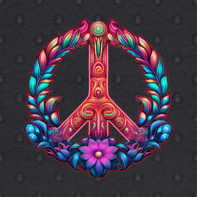 Floral Peace Sign by Manafold